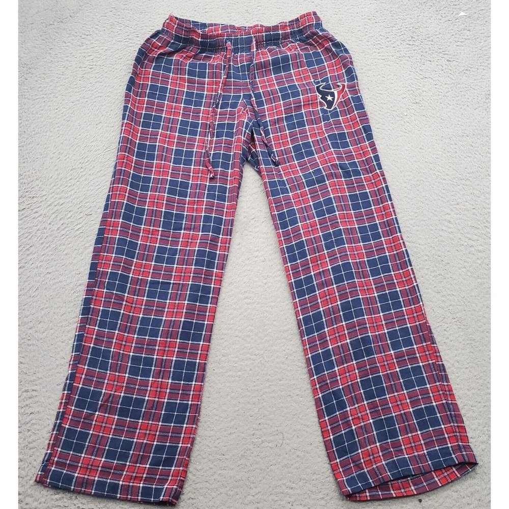 NFL Houston Texans Team Apparel Lounge Sleepwear Pants Mens Small‎ Multi Plaid